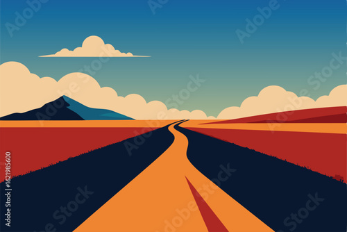 desert landscape with mountains