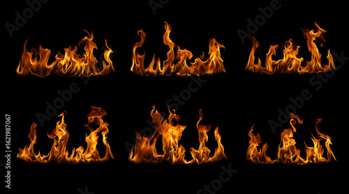 
 Black background fire, flames with torches and textures with splitting power effect, can grill red, burning with burning smoke and sparks in barbecue grill fire
