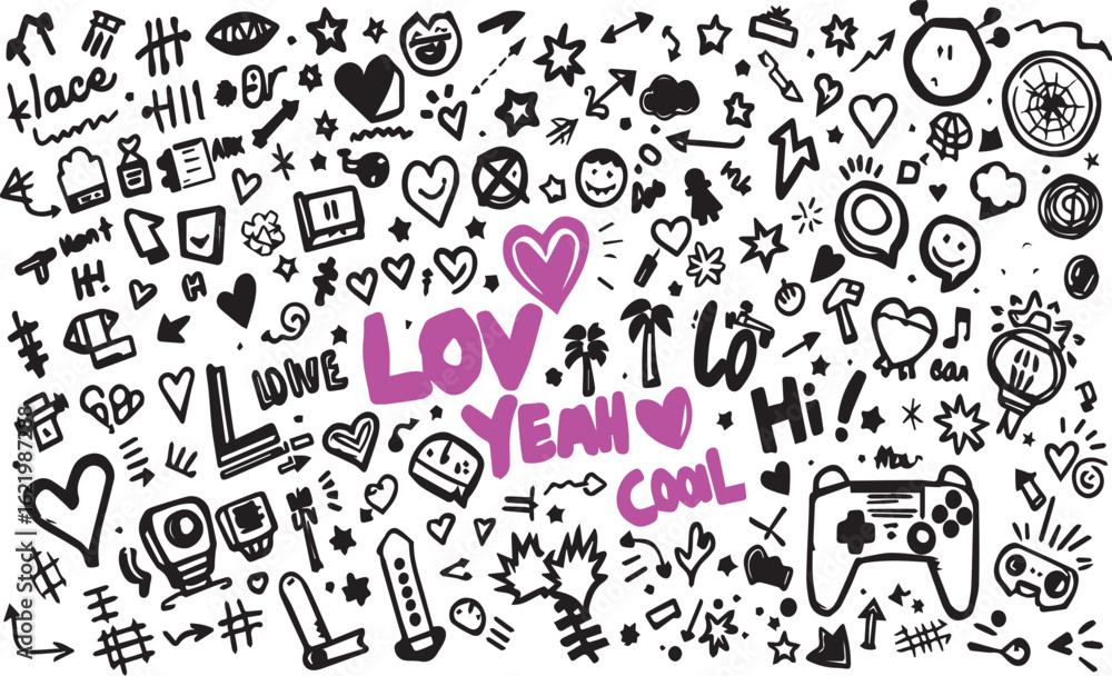 Obraz premium HAND-DRAWN Brushes