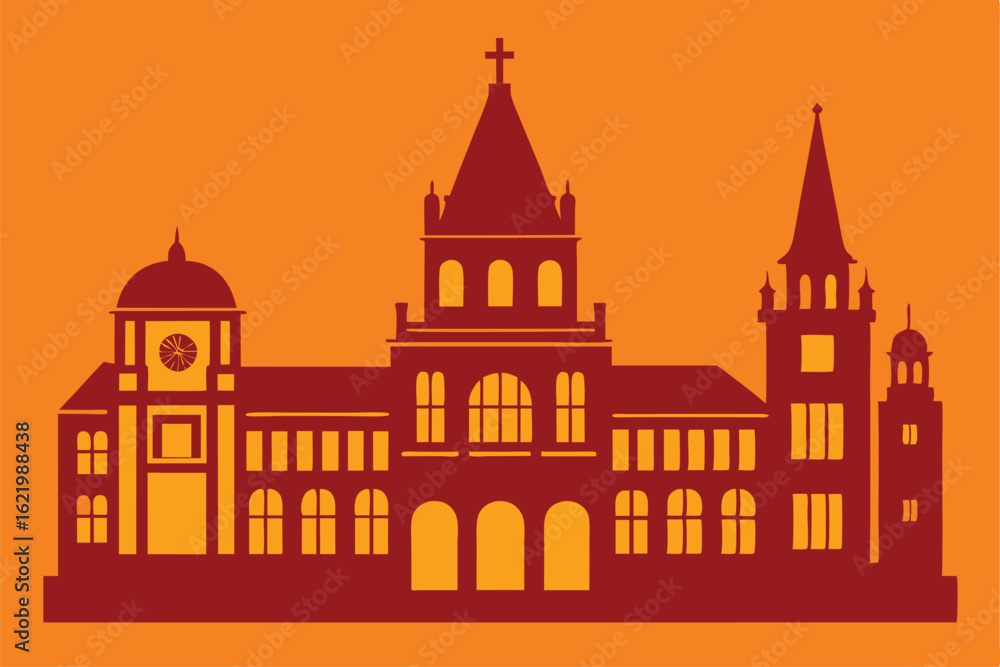 Obraz premium vector illustration of a church