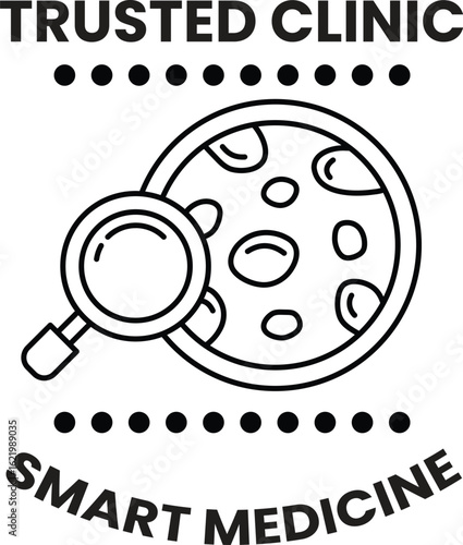 A black and white logo for a smart medicine clinic