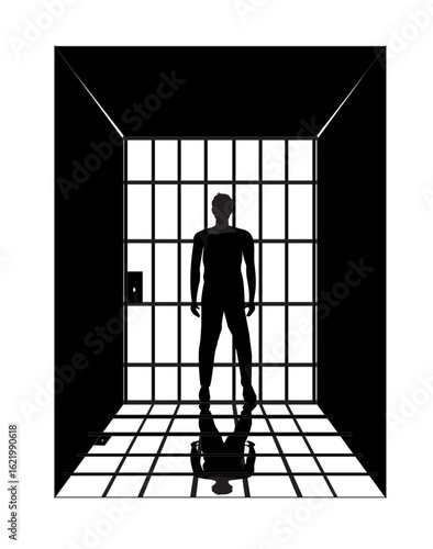 male prison vector illustration