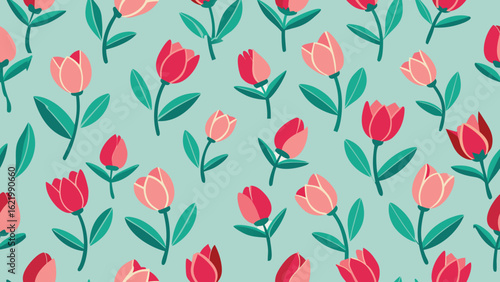 Seamless floral pattern background nature graphic design vibrant artistic modern style