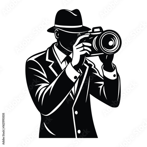 Modern Photography Artist Illustration with Camera