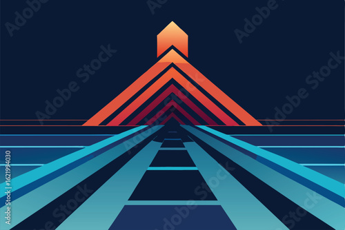 abstract background with red triangles