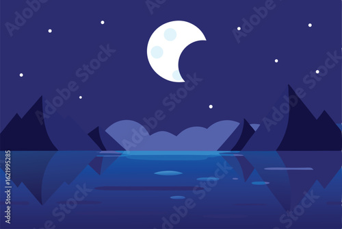vector illustration of a moon