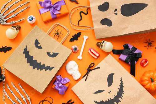 Composition with paper shop...