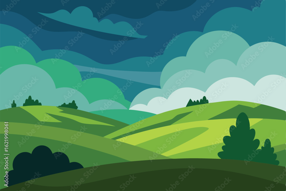 Obraz premium landscape with mountains and blue sky