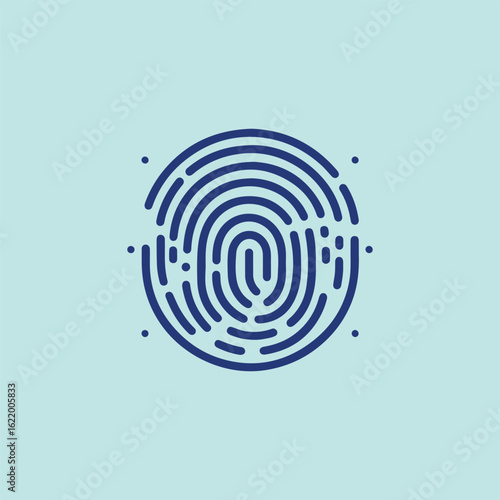 fingerprint, icon, graphic, blue, identity, security, biometric, identification, personal, unique, pattern, design, symbol, authentication, verification, access, data, privacy, digital, technology, cr
