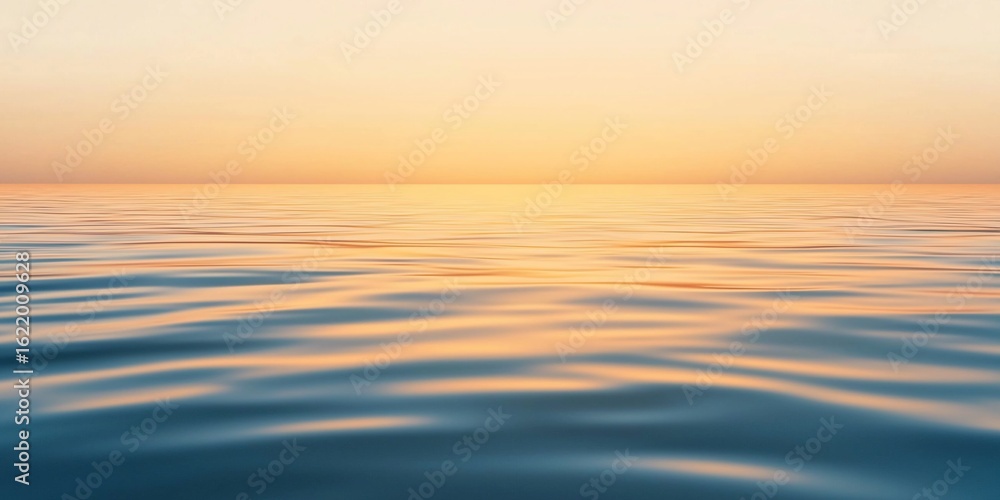 Obraz premium Serene Sunset Hues: Abstract Ocean Water at Golden Hour