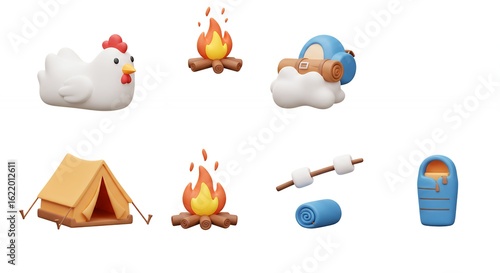 Camping illustrations
