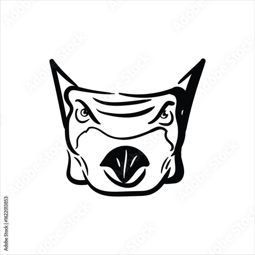 Lineart Ankylosaurus Vector Illustration Minimalist Lineart Style