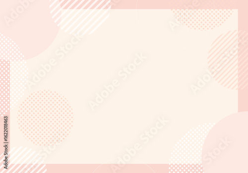 Pastel Pink Dot Stripe Simple Background Frame