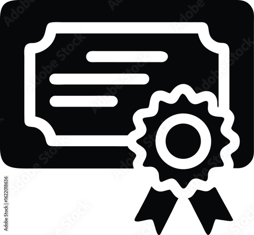 Award certificate vector graphic icon