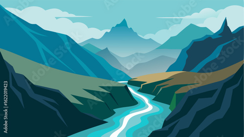 The distant sound of rushing water echoes through the alpine valley below adding to the sense of isolation and adventure on the ridge.