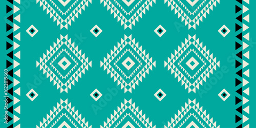 Hand drawn Batik seamless pattern. Geometric abstract illustration, Ethnic wallpaper. Tribal vector texture. Aztec style. Folk embroidery. Indian art, Scandinavian, African rug and tile.	
