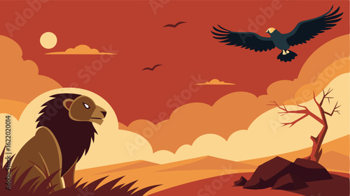 The air is still and peaceful broken only by the occasional call of a vulture circling above and the distant roar of a lion claiming his territory.