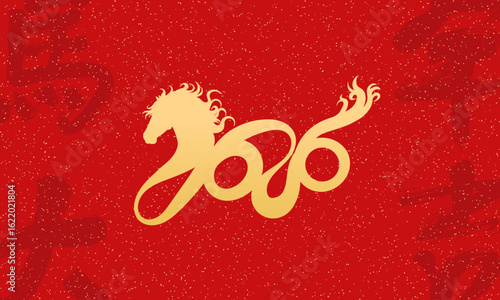 Red cover for 2026 Chinese Year of the Horse