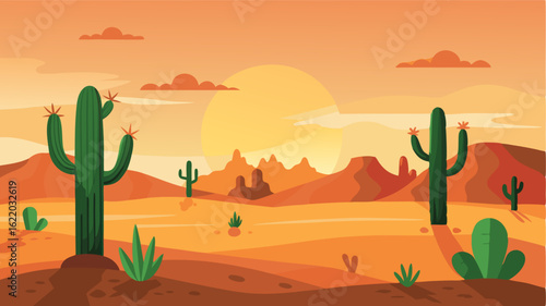 The desert plateau is home to a variety of cacti their ly arms reaching for the sun amidst the barren landscape.