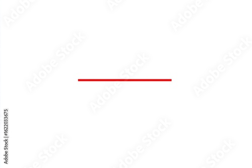 Horizontal red line on white background