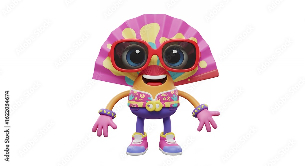Obraz premium Colorful cartoon character illustration