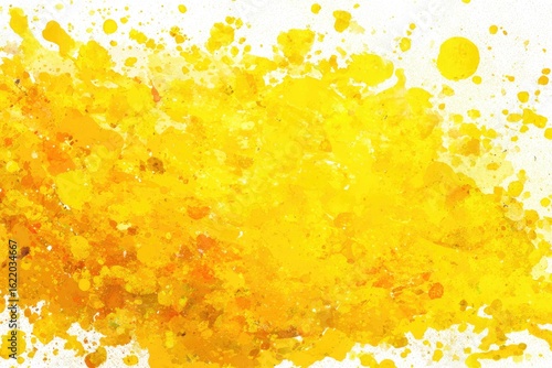 Abstract yellow splatter on white