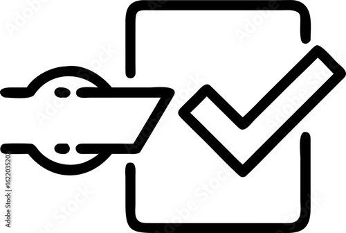 Modern Approval Checkmark – Digital Verification & Confirmation Sign


