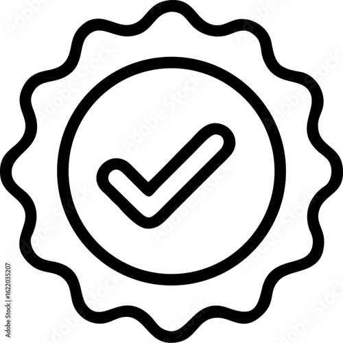 Modern Approval Checkmark Seal – Digital Confirmation & Quality Control



