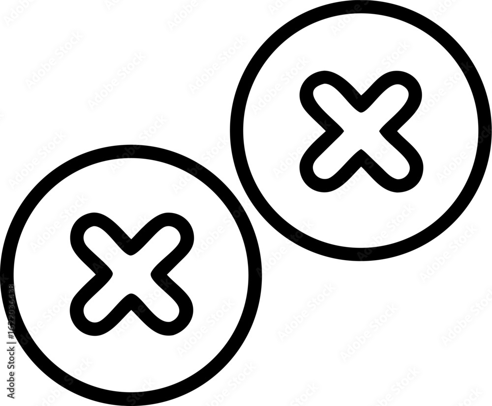 Obraz premium cancel cross close tab icon