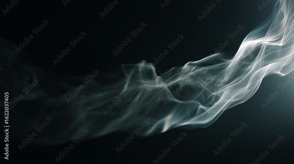 Obraz premium Misty Abstract Minimalist Background with Smoke, Fog and Cloud Layers in Soft Light Tones