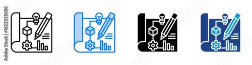 Prototype icon set multiple style collection