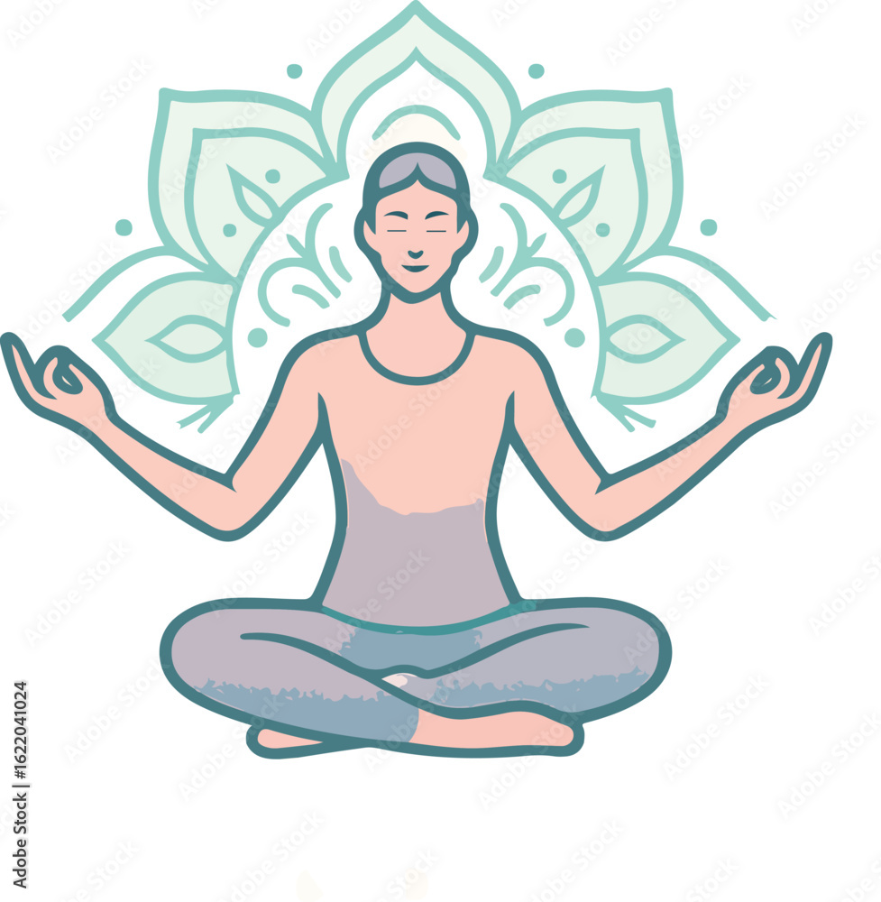 custom made wallpaper toronto digitalyoga woman in lotus pose