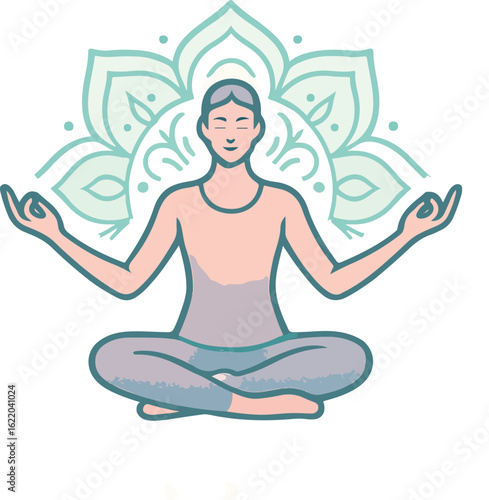 yoga woman in lotus pose