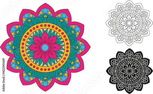 Download free beautiful mandala design coloring pages for kids