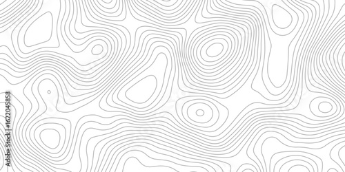 a topographic map with gray contour lines, set against a white background, depicting elevation changes in an abstract representation	