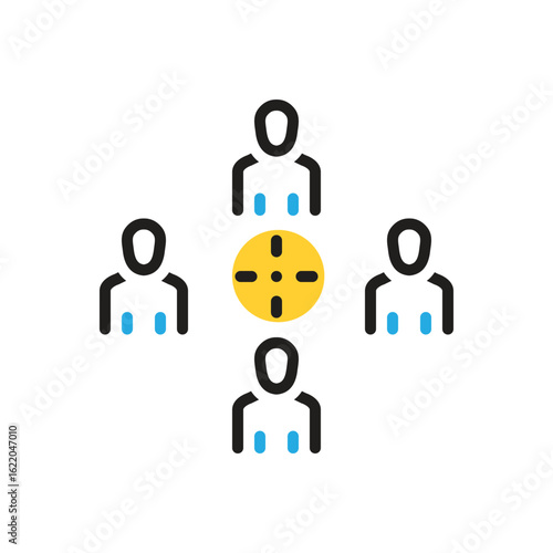 Multi color icon for distant