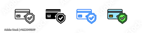 Secure Payment Icon Set Multiple Style Collection