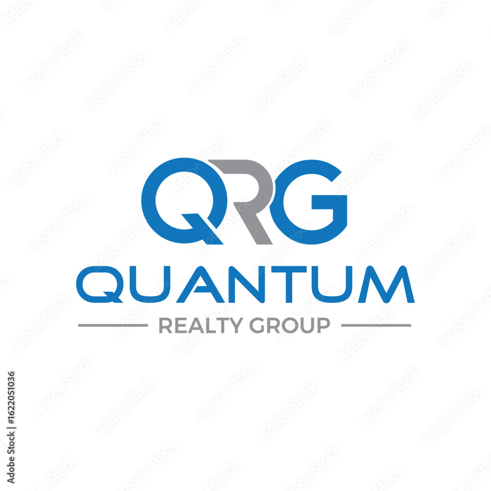 Modern Blue and Gray Quantum Realty Group Logo Design: Clean, Professional Branding Modern Blue and Gray Quantum Realty Group Logo Design: Clean, Professional Branding