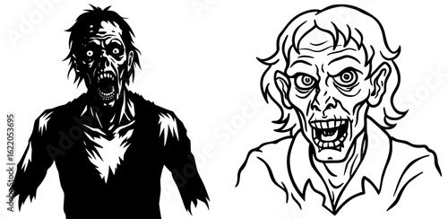 Zombie Icon for Horror, Halloween, and Apocalypse Themes