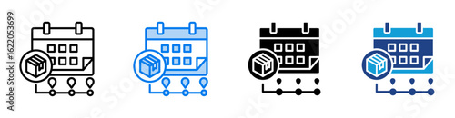 Timeline icon set multiple style collection