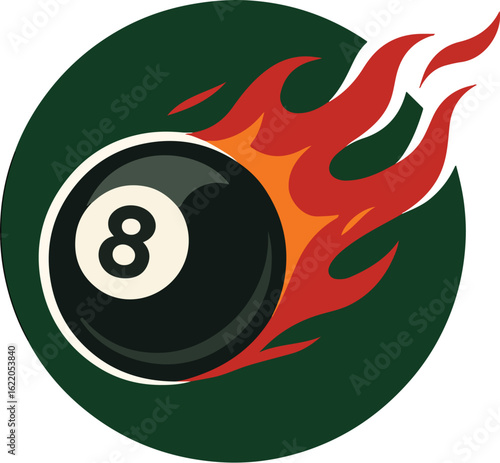billiard ball on white background