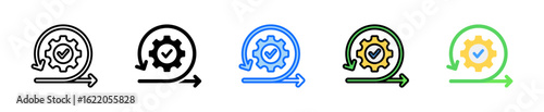 Agile Development Icon Set Multiple Style Collection