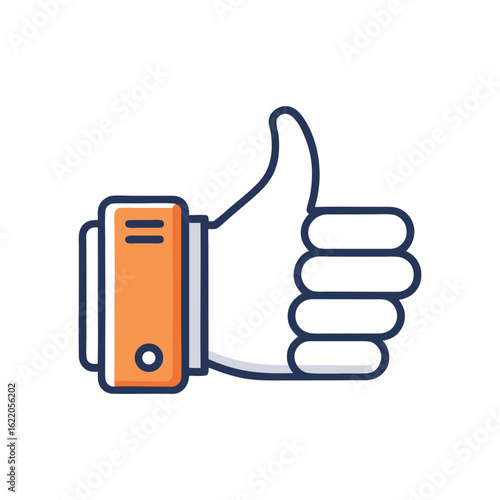 Approbation's Touch: A hand with thumb up gesture, conveying positivity. 