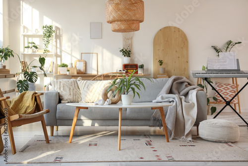 Interior of light living ro...