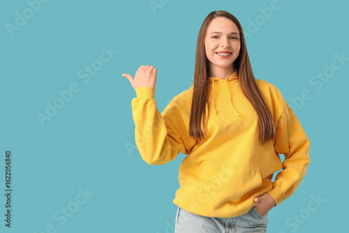 Happy young beautiful woman...