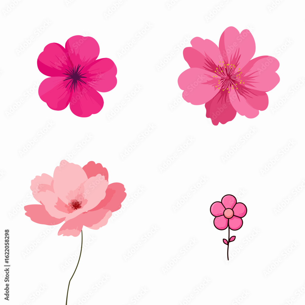 Obraz premium Flower design. Exquisite vector floral patterns.