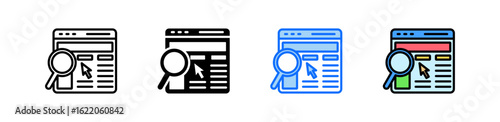Seo Icon Set Multiple Style Collection