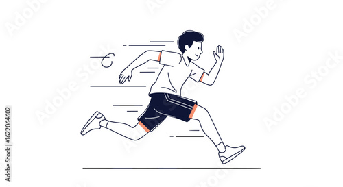A speedy athlete in motion capturing the essence of athleticism and competitive spirit during a race