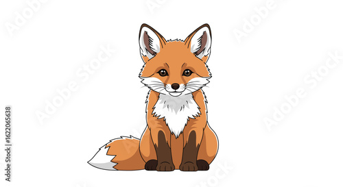 Captivating pixel art fox adorable cute woodland creature sitting with fluffy tail illustration realistic fur texture nature wildlife animal portrait