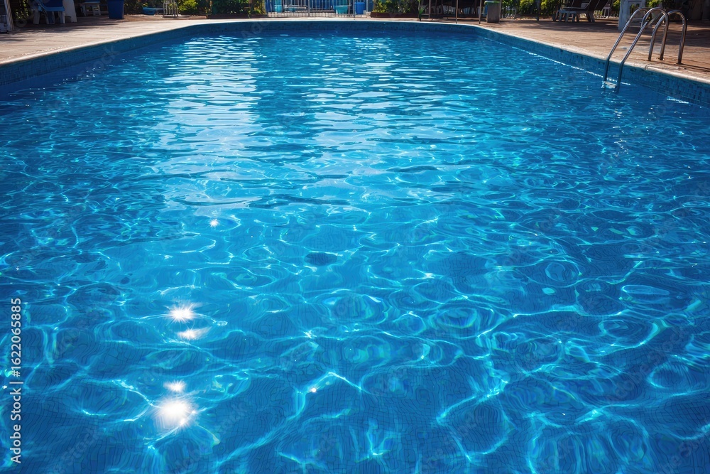 Obraz premium Sunny pool water, rippled surface